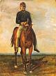 Французский солдат на гнедом коне (в повороте левого всадника). 1833 - 1857. Бумага на холсте, масло. 61,5 х 47